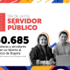 Diseño de imagen donde se da la cifra de servidoras y servidores de Bogotá