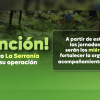 Imagen gráfica con el texto: Atención el sendero La Serranía cambia su operación 
