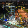 Foto de una obra de puente peatonal en Bogotá