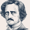 Imagen de Edgar Allan Poe en versión animada