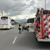 Foto de un accidente de tránsito presentado en Bogotá