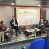 Foto de funcionarios del FONCEP en un lanzamiento del libro 
