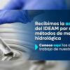 Imagen gráfica con el texto: recibimos la acreditación del IDEAM por nuestros métodos de medición hidrológico