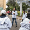 Gestores y gestoras de Diálogo Social reunidos por el parque Nacional.