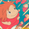 Imagen de la animación de un personaje rosado con cabello naranja, de fondo se ven muchos personajes iguales pero bebés.