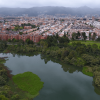 Foto que muestra un humedal y árboles 