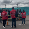 Foto del equipo de Seguridad en inmediaciones al estadio El Campín