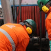 Foto que muestra trabajadores del Acueducto de Bogotá 