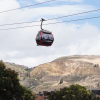 Foto donde están dos cabinas del TransMiCable de Ciudad Bolívar