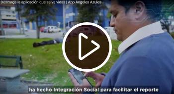 Aprende cómo descargar la nueva App "Ángeles Azules" de la Secretaría de Integración Social - Foto: Youtube Alcaldía de Bogotá.