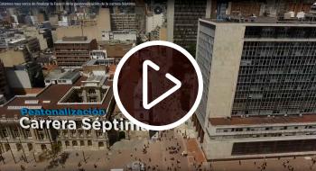 Avanzan obras de peatonalización de la carrera Séptima - Foto: YouTube IDU. Avanzan obras de peatonalización de la carrera Séptima - Foto: YouTube IDU.
