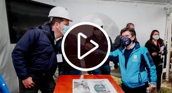 Claudia López en las obras del Hospital de Usme Claudia López en las obras del Hospital de Usme