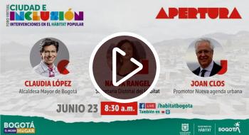 POT y desarrollo sostenible, temas centrales en foro de Ciudad e Inclusión POT y desarrollo sostenible, temas centrales en foro de Ciudad e Inclusión
