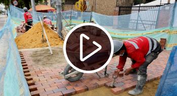 Avanza recuperación de andenes en la calle 116 con 350.000 adoquines