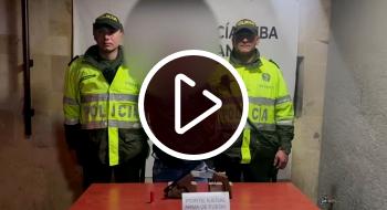 Una de las personas que fue capturada por porte de armas en Bogotá. 