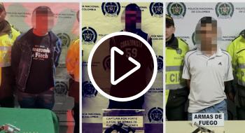 Tres capturados por porte de armas de fuego 