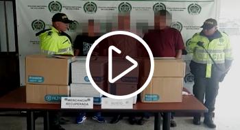 Capturados con mercancía recuperada