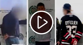 ¡Tenían armas y estupefacientes! En video los tres capturados en Bogotá