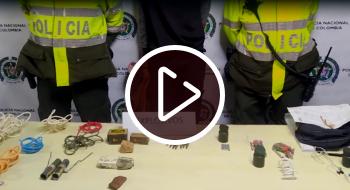 ¡Video! Así capturó la Policía a un hombre que portaba explosivos en Usme