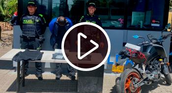 capturado con chápelo balístico de la policía