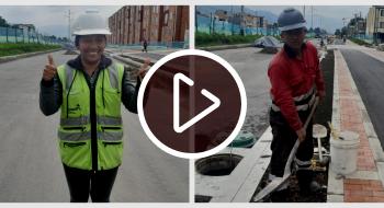 María y Jimmy conforman el equipo que trabaja en la av. Laureano Gómez