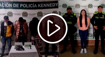 Cayeron extorsionistas, 4 en Kennedy y una mujer en La Candelaria