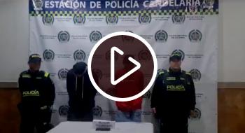 Video: Policía aprehendió a dos jóvenes por hurto de celular a estudiante 