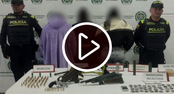 En operativo, capturadas tres personas por tráfico de armas y estupefacientes