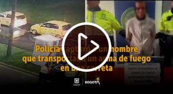 Video: Capturado hombre en Bogotá que ocultaba un arma en una carreta