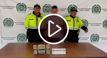 Video: Seguridad en Bogotá hombre fue capturado con 700 dosis de marihuana 