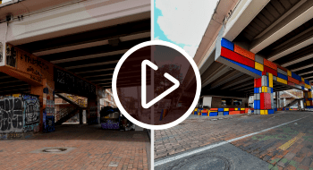 Fotos recuperación bajo puente de la calle 53 con NQS en Bogotá 2025