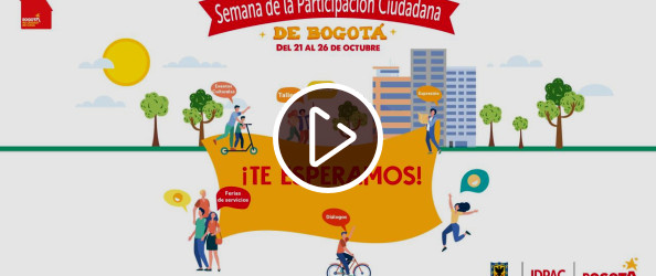 Del 21 al 26 de octubre Semana de la Participación Ciudadana en Bogotá